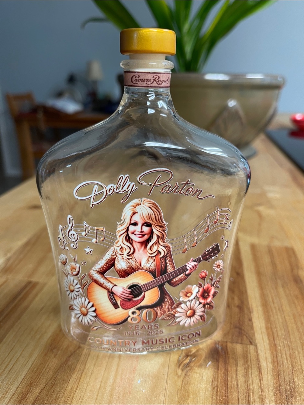 Dolly Parton 80th Anniversary Commemorative Bottle - Yellow Accent